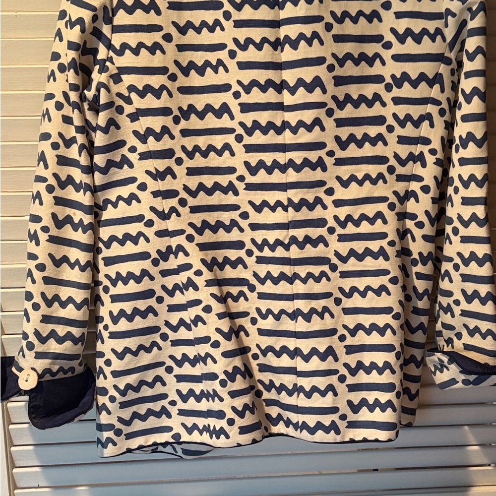 Stylish Navy and White Women's Jacket - Picture 2 of 6